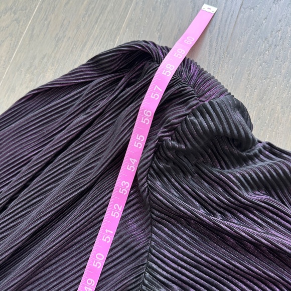 Bronx and Banco Purple Metallic One Shoulder Florence Maxi Dress Gown - XL - Picture 12 of 13